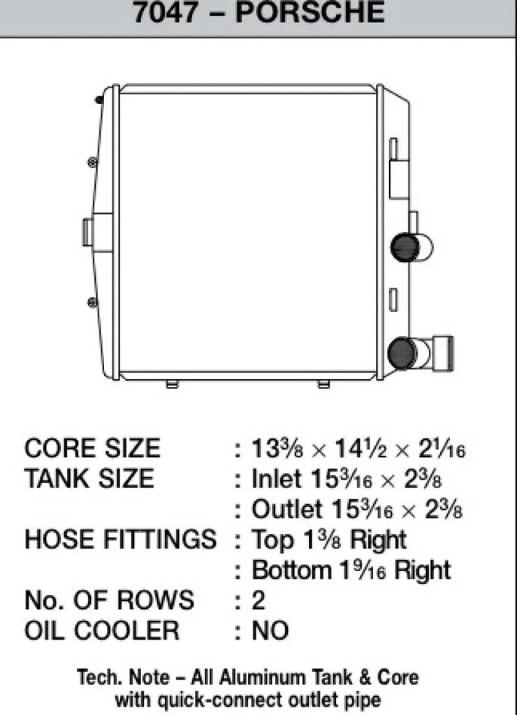 CSF 05-11 Porsche 911 Carrera/GT3 RS (997) Left Side Radiator - Back View