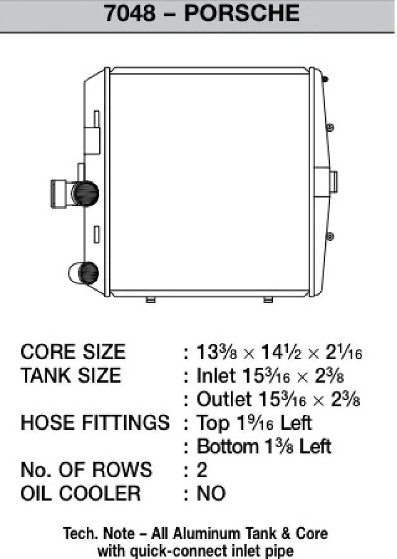 CSF 05-11 Porsche 911 Carrera/GT3 RS (997) Right Side Radiator - Side View