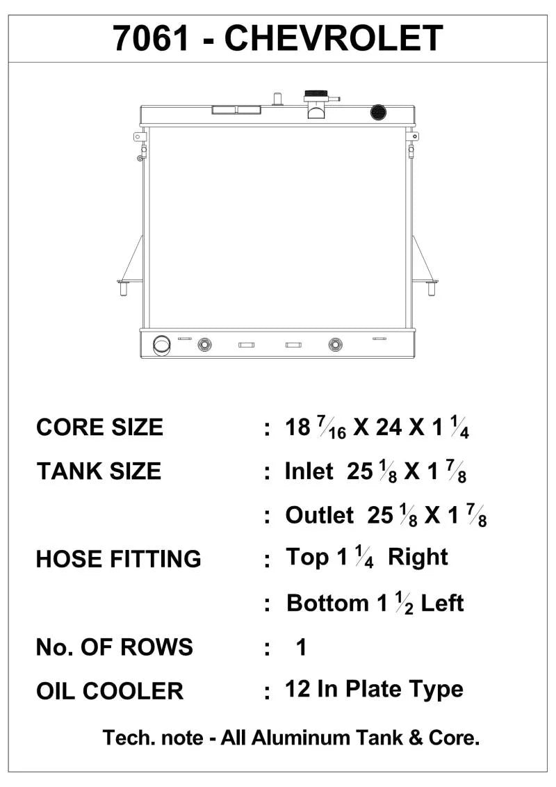 CSF 06-10 Hummer H3/H3T 3.5L/3.7L/5.3L Radiator - Side View