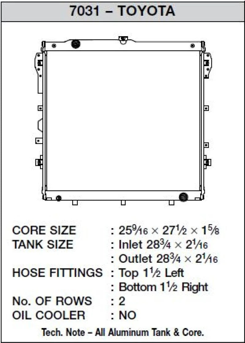 CSF 07-19 Toyota Tundra 5.7L Radiator - Additional View 5