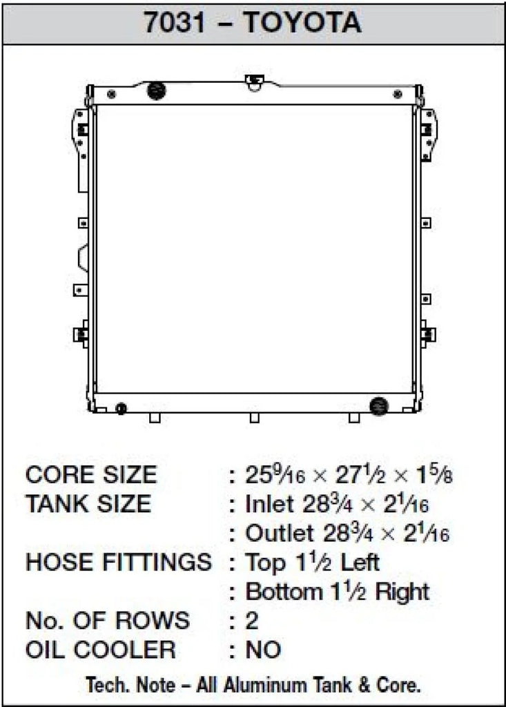 CSF 07-19 Toyota Tundra 5.7L Radiator - Additional View 5