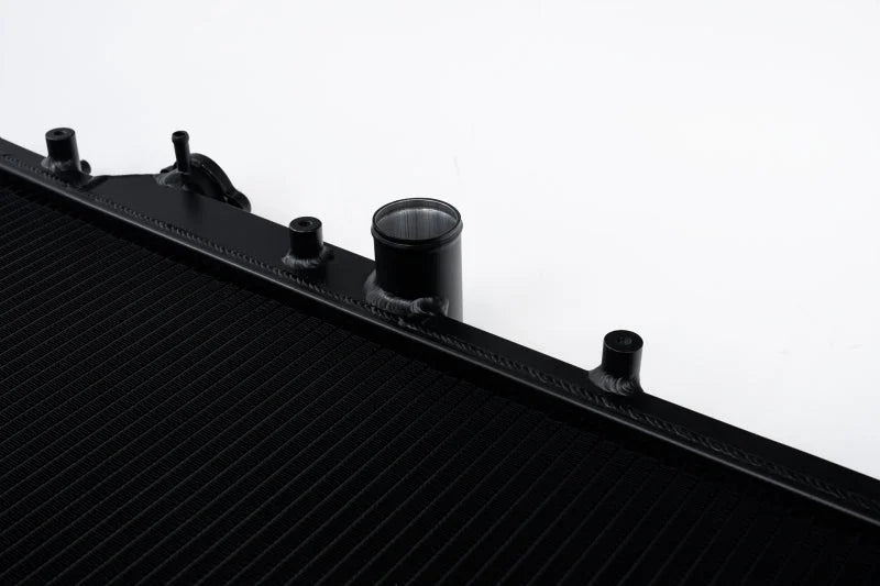 CSF 08-15 Subaru Impreza WRX/STI 1-Row 31mm High-Performance Aluminum Radiator - Black - Back View