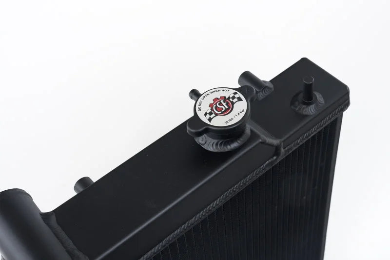 CSF 08-21 Subaru WRX/STI 2-Row 42mm Race-Spec All Aluminum Radiator - Black - Installation View