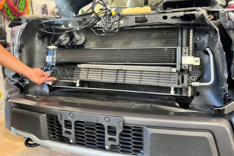 CSF 15-25 Ford F-150 and Raptor Transmission Oil Cooler - Side View