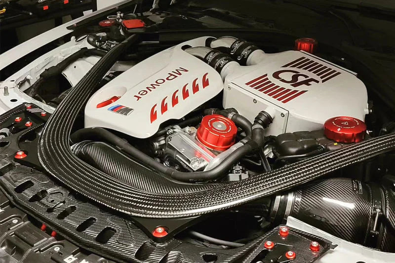 CSF 2014+ BMW M3/M4 (F8X) Top Mount Charge-Air-Cooler - Raw Finish - Back View