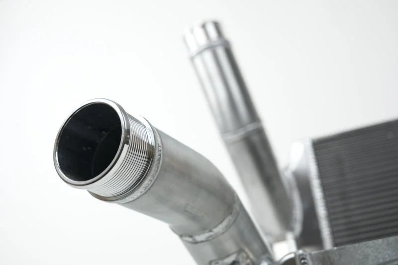 CSF 2020+ Audi SQ7 / SQ8 High Performance Intercooler System - Raw Aluminum - Installation View