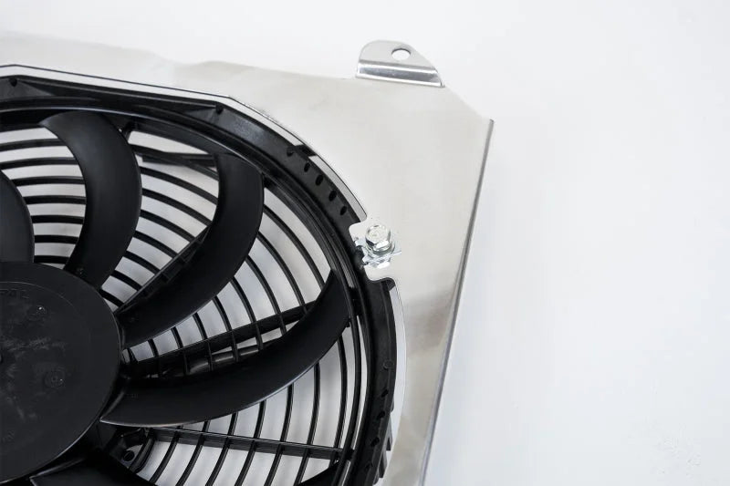 CSF 92-00 Honda Civic All-Aluminum Fan Shroud w/12in SPAL Fan - Back View