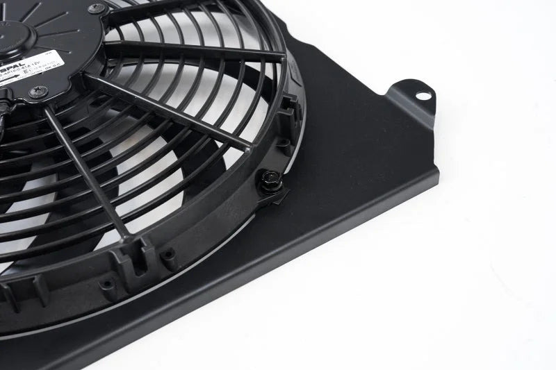 CSF 92-00 Honda Civic All-Aluminum Fan Shroud w/12in SPAL Fan - Black Finish - Additional View 5