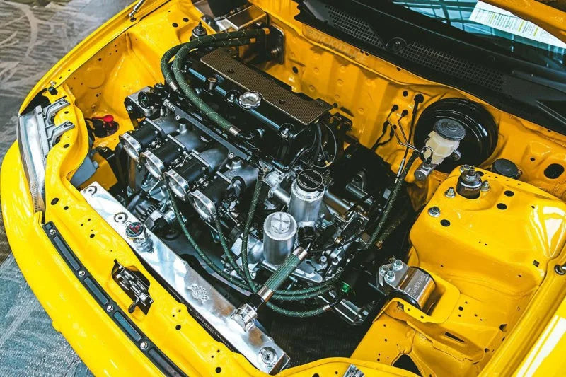 CSF 92-00 Honda Civic w/K-Swap V3 Radiator - Side View