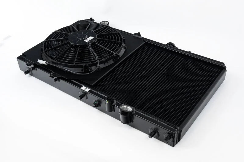 CSF 92-00 Honda Civic w/K-Swap V3 Radiator - Black Finish - Main Product View