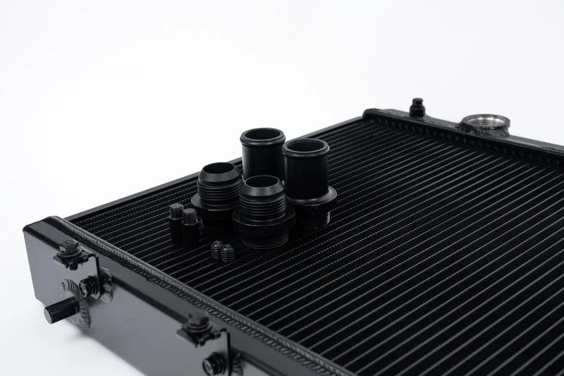 CSF 92-00 Honda Civic w/K-Swap V3 Radiator - Black Finish - Side View
