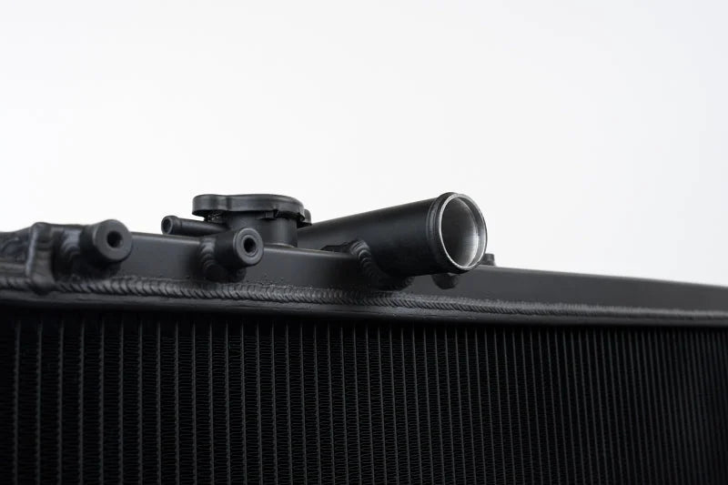 CSF 93-98 Toyota MK4 Supra Radiator - Black Finish - Installation View