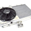 Load image into Gallery viewer, CSF 96-07 Mitsubishi Evo 4/5/6/7/8/9 Full-Slim Radiator w/12in Fan &amp; Shroud/-16AN &amp; Slip On Fitting - Main Product View