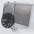 Load image into Gallery viewer, CSF 96-07 Mitsubishi Evo 4/5/6/7/8/9 Full-Slim Radiator w/12in Fan &amp; Shroud/-16AN &amp; Slip On Fitting - Installation View