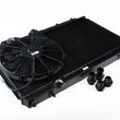 Load image into Gallery viewer, CSF 96-07 Mitsubishi Evo 4/5/6/7/8/9 Full-Slim Radiator w/12in Fan &amp; Shroud/-16AN - Black - Main Product View