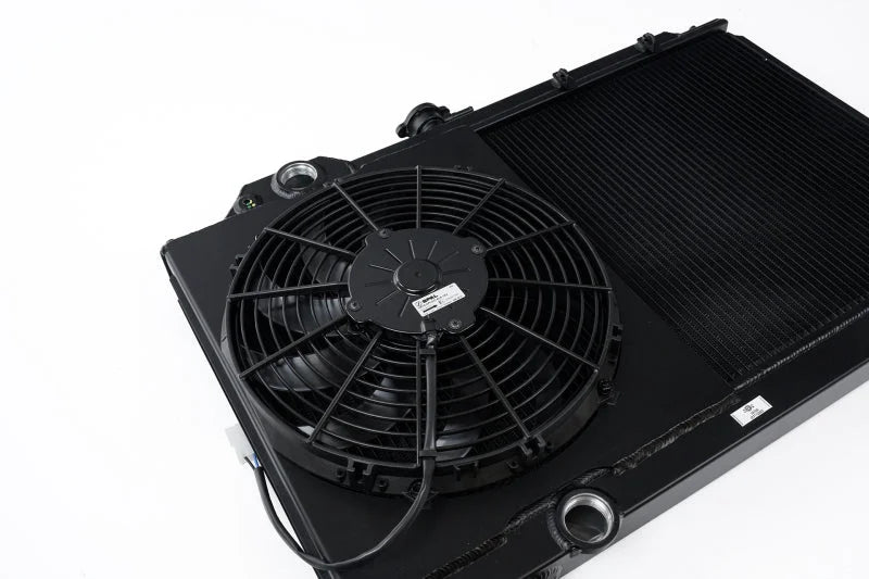 CSF 96-07 Mitsubishi Evo 4/5/6/7/8/9 Full-Slim Radiator w/12in Fan & Shroud/-16AN - Black - Additional View 7