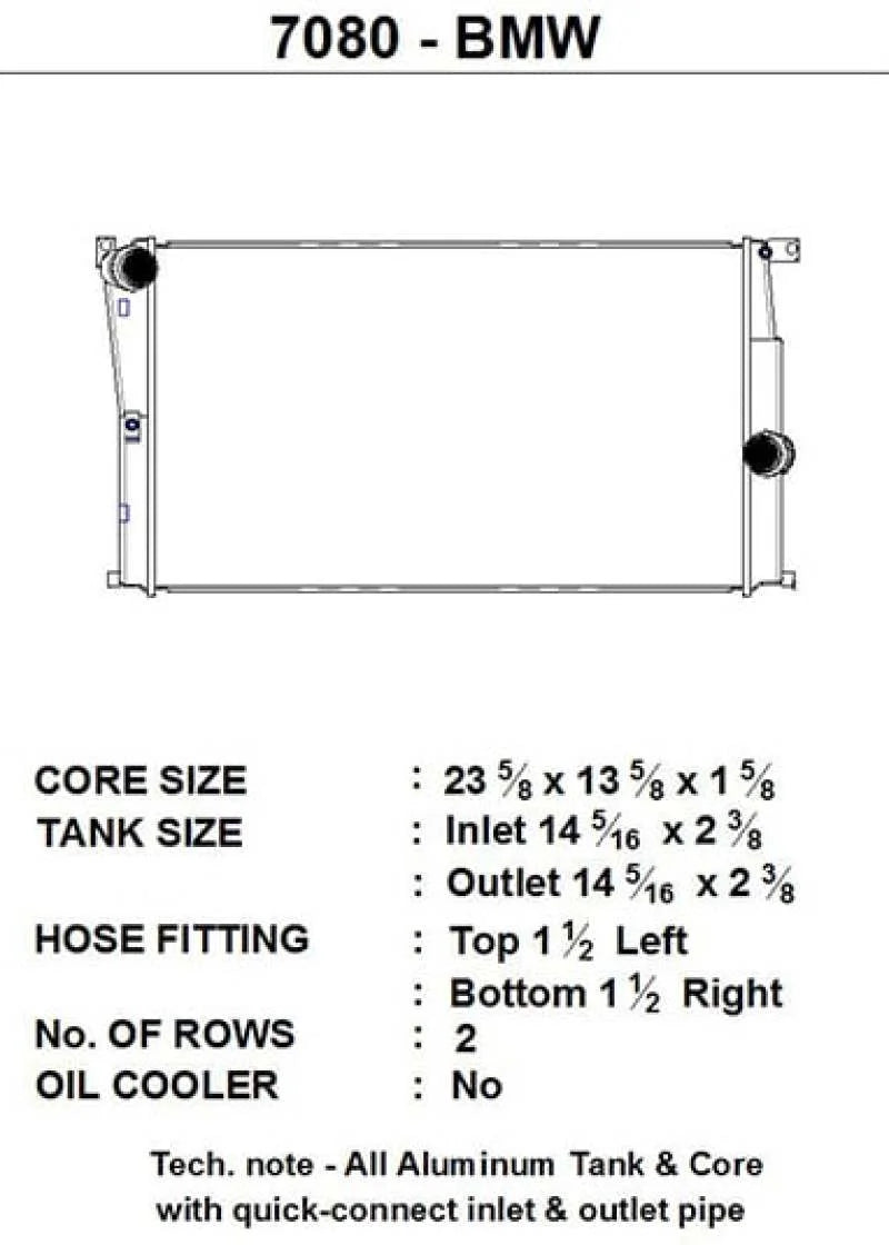 CSF BMW 2 Series (F22/F23) / BMW 3 Series (F30/F31/F34) / BMW 4 Series (F32/F33/F36) M/T Radiator - Additional View 6