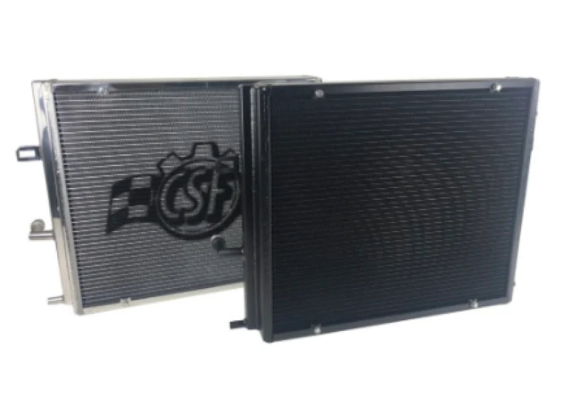 CSF BMW B58/B48 Front Mount Triple-Pass Heat Exchanger w/Rock Guard - Side View