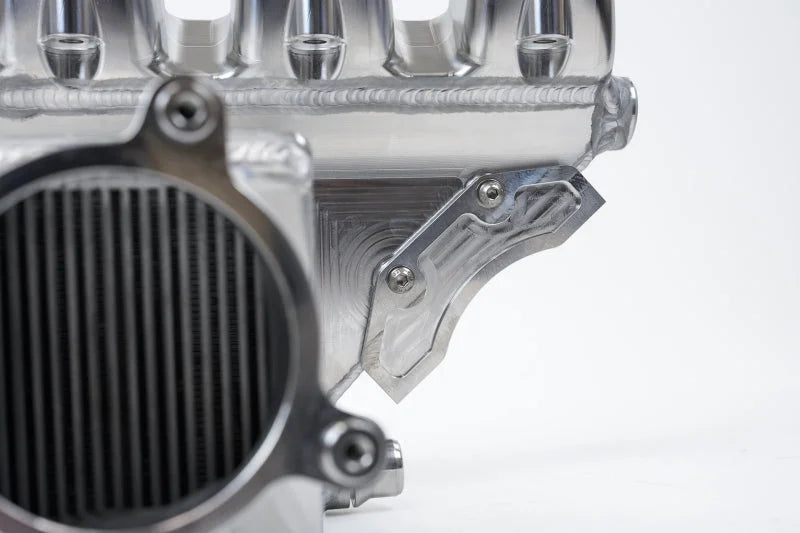 CSF BMW M2/M3/M4 S58 Comp & Non-Comp (G8X) Charge-Air Cooler Manifold - Thermal Dispersion Black - Back View