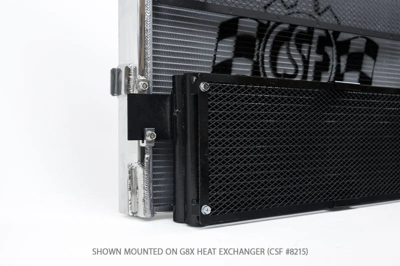 CSF BMW M3/M4 (G8X) Transmission Oil Cooler w/ Rock Guard - Back View