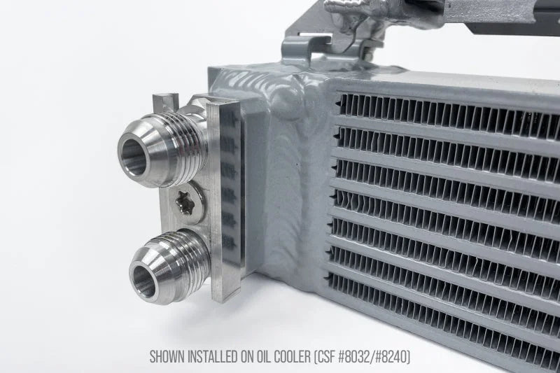 CSF BMW Oil Line -10 AN Adapter Fitting Kit - Installation View