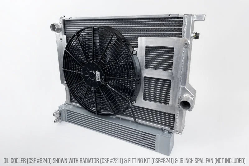 CSF BMW S54 Swap Race-Spec Oil Cooler - Side View