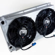 Load image into Gallery viewer, CSF Motorsport Radiator with Shroud - 14in SPAL Brushless Fans - Harnesses - Installation View