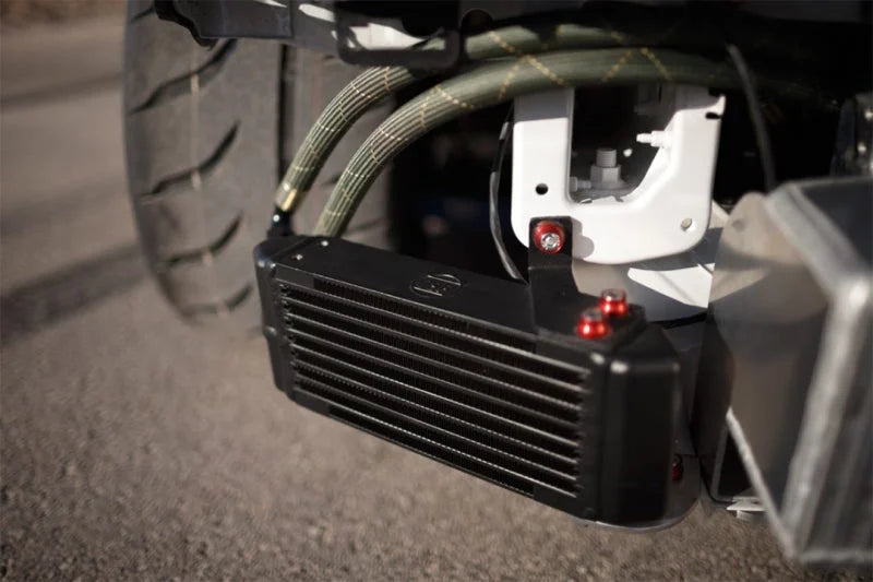 CSF Universal Dual-Pass Oil Cooler - M22 x 1.5 - 13in L x 4.75in H x 2.16in W - Back View