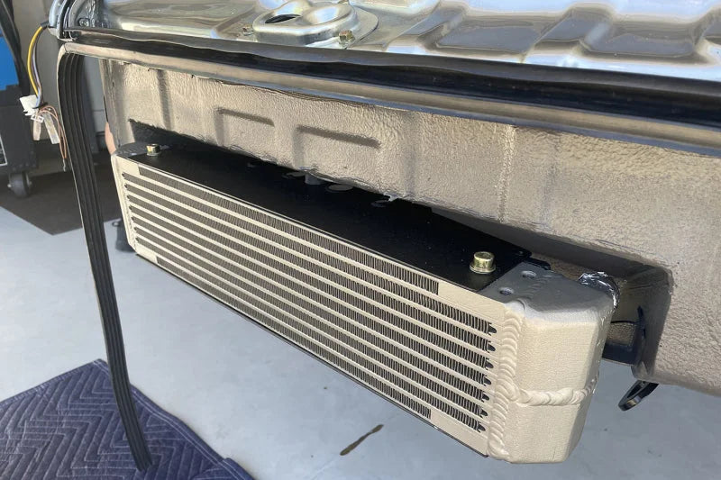 CSF Universal Dual-Pass Oil Cooler - M22 x 1.5 Connections 22x4.75x2.16 - Side View
