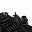Load image into Gallery viewer, CSF Universal Half Radiator w/-16AN &amp; Slip-On Fittings/12in SPAL Fan &amp; Shroud - Black Finish - Side View