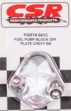 Load image into Gallery viewer, CSR Performance BBC F/P Block-Off Plate - Clear 661C