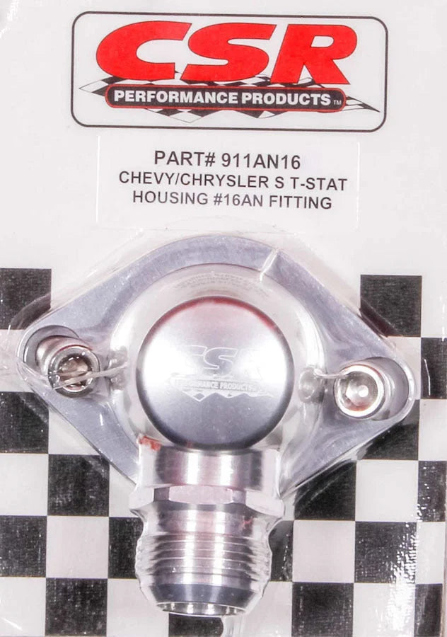 CSR Performance Chevy Swivel Thermostat Housing - Clear 911AN16C