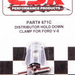 Load image into Gallery viewer, CSR Performance Ford V8 Distributor Hold Down Clamp - Clear 671C