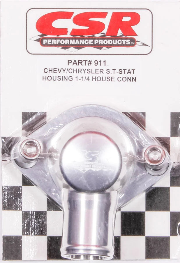 CSR Performance Swivel Thermostat Hsng. GM & Mopar 1-1/4in Hose 911-1.25C
