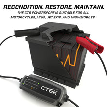 Load image into Gallery viewer, CTEK Battery Charger - CT5 Powersport - 2.3A - Back View