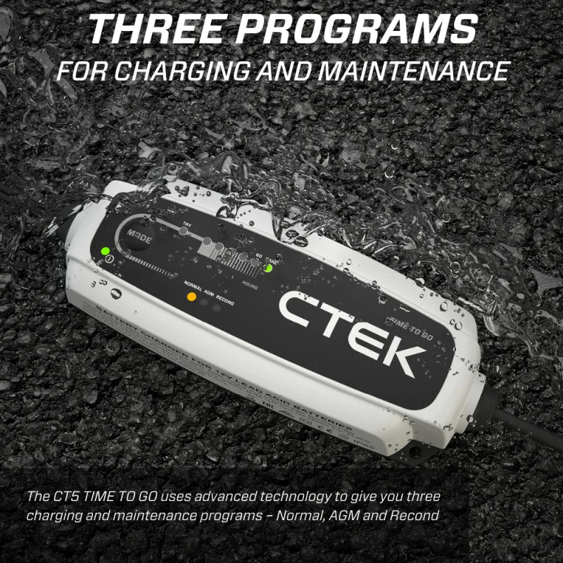 CTEK Battery Charger - CT5 Time To Go - 4.3A - Back View
