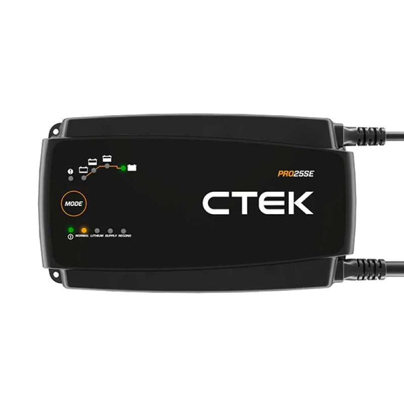 CTEK PRO25SE Battery Charger - 50-60 Hz - 12V - 19.6ft Extended Charging Cable - Side View