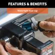 Load image into Gallery viewer, CURT 1/2" Hitch Lock with 5/8" Adapter (1-1/4" or 2" Receiver, Right-Angle, Chrome) 23506 - Additional View 9