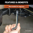 Load image into Gallery viewer, CURT 21541 Swivel Trailer Hitch Pin, 1/2-Inch Diameter, Fits 1-1/4-Inch Receiver 21541 - Back View