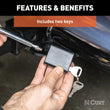 Load image into Gallery viewer, CURT 23020 Trailer Hitch Lock, 1/2-Inch Pin Diameter, Fits 1-1/4-Inch Receiver 23020 - Additional View 8