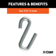 Load image into Gallery viewer, CURT 27" Safety Chain with 1 S-Hook (5,000 lbs, Clear Zinc) 80040 - Additional View 6