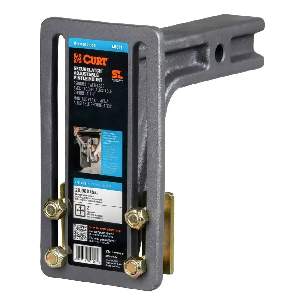 CURT 2in Adjustable Shank Pintle 48011