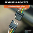 Load image into Gallery viewer, CURT 4-Way Flat Connector Plug &amp; Socket with 12" Wires (Packaged) 58381 - Additional View 5