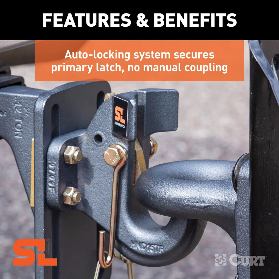 CURT 48505 SecureLatch Pintle Hook, 30,000 Pounds, Mount Required 48505 - Additional View 6
