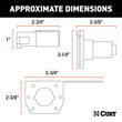 Load image into Gallery viewer, CURT 58093 Vehicle-Side and Trailer-Side 6-Pin Round Wiring Harness Connectors 58093 - Back View