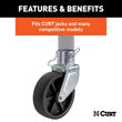 Load image into Gallery viewer, CURT 6" Jack Caster (Fits 2" Tube, 1,200 lbs, Packaged) 28277 - Additional View 6