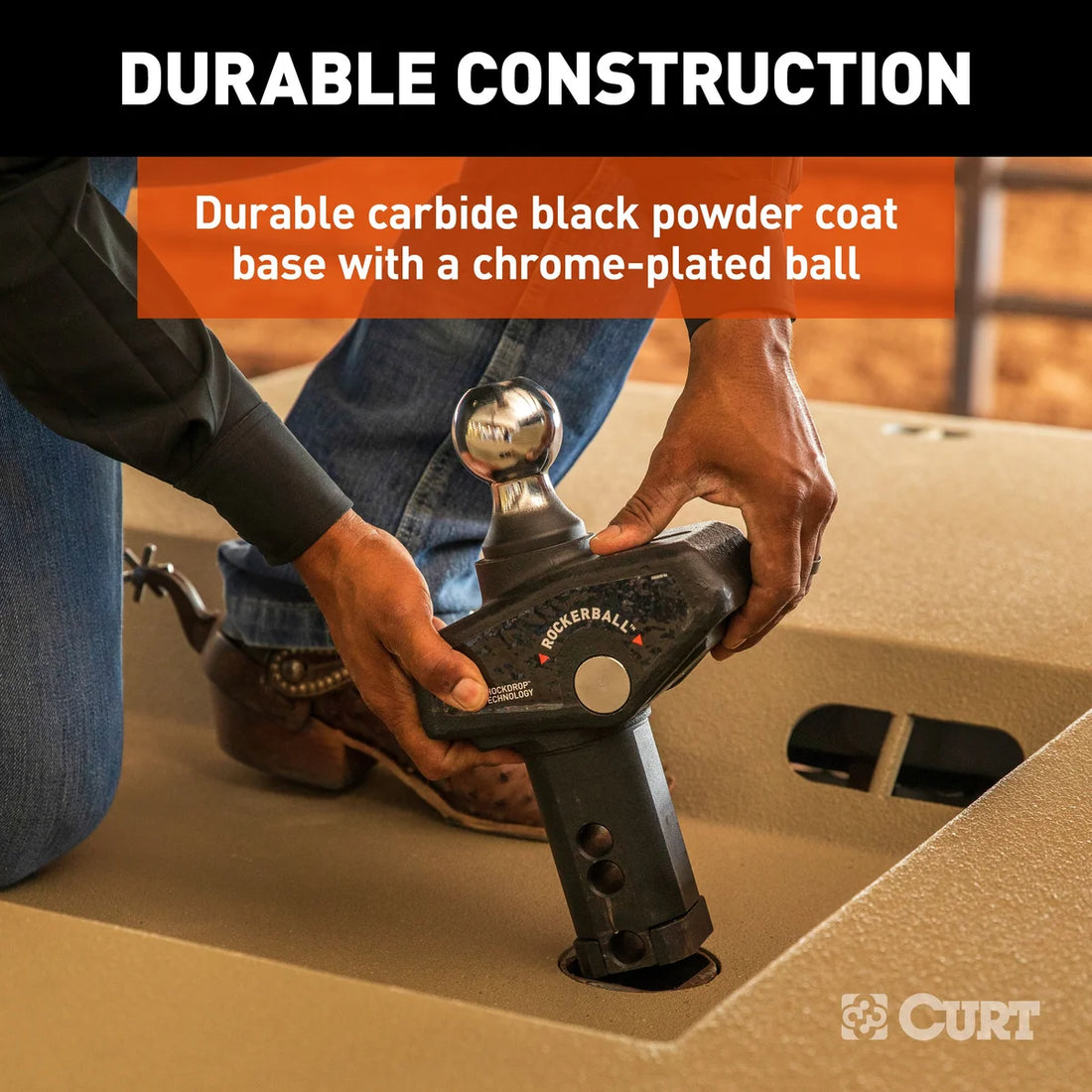 CURT 60654 RockerBall 2-5/16-Inch Cushion Hitch Gooseneck Ball, 30,000 lbs 60654 - Additional View 9