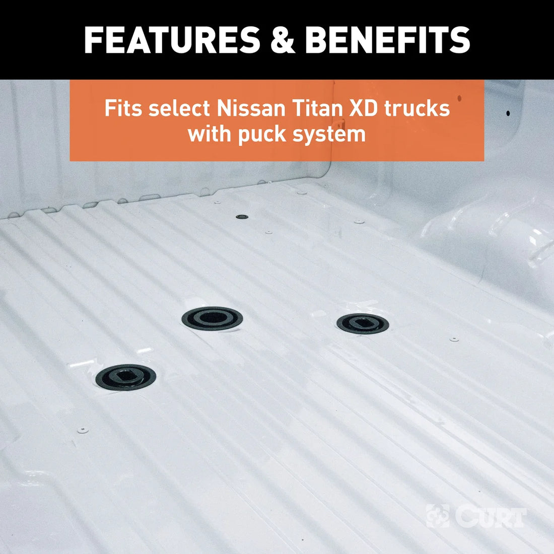 CURT A20 5th Wheel Hitch, 8' Bed Puck System 16074 fits 2017 Nissan TITAN XD - Additional View 5