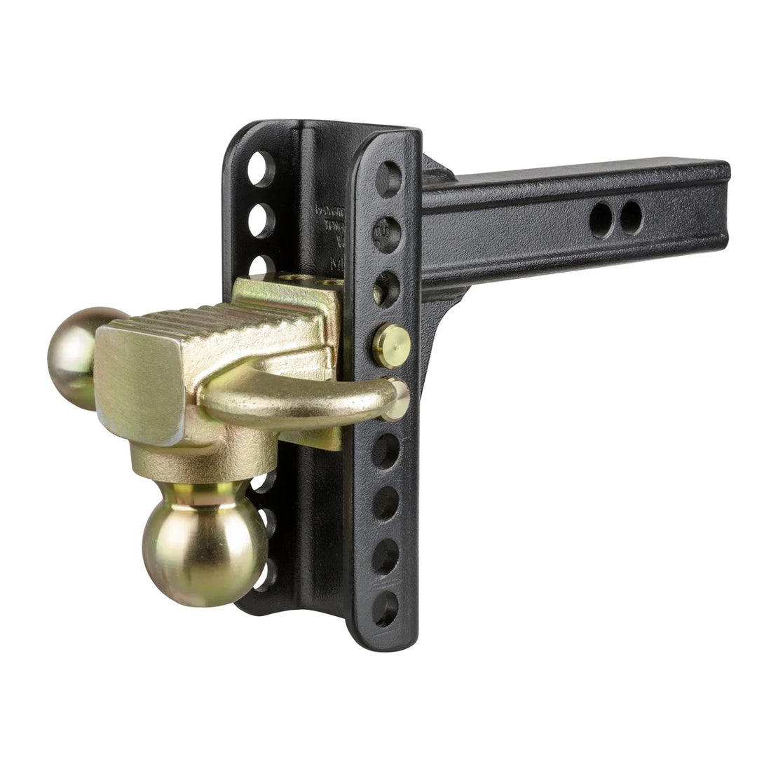 CURT Adjustable Channel Mount with Hook & Step Dual-Ball - 2" Shank, 14K, 6" Drop 45904 - Installation View