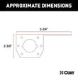 Load image into Gallery viewer, CURT Connector Mounting Bracket for 4 or 6-Way Round 58210 - Side View